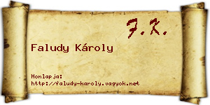 Faludy Károly névjegykártya