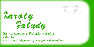 karoly faludy business card